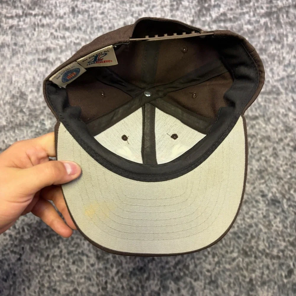Vintage Cleveland Browns Dawg Pound Hat Snapback Logo Athletic Brown NFL 90s